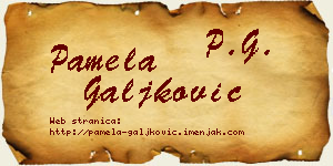Pamela Galjković vizit kartica